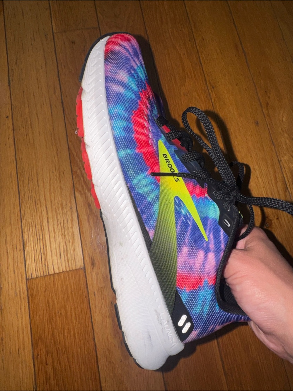 Brooks Launch 8 Tie Dye Multicolor Womens Running Shoes - Picture 6 of 7